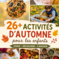 Un groupe d'enfants jouant dans un parc en automne, entourés de feuilles colorées.