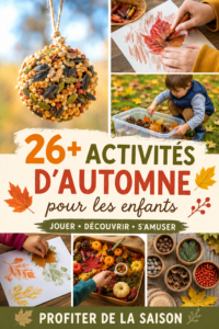 Un groupe d'enfants jouant dans un parc en automne, entourés de feuilles colorées.
