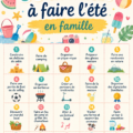 Famille souriante profitant d'une activité estivale en plein air