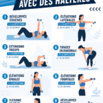 Femme effectuant des exercices avec des haltères pour tonifier son corps.