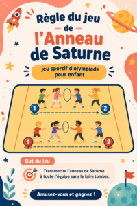 Enfants jouant au jeu Anneau de Saturne dans un parc
