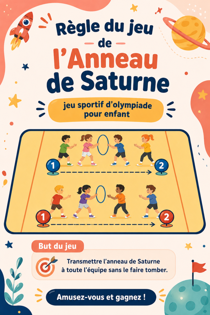 Enfants jouant au jeu Anneau de Saturne dans un parc
