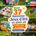 Des enfants jouant ensemble à des jeux d'été en plein air.