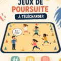 Enfants jouant à des jeux de poursuite en plein air
