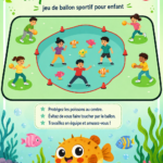 Enfants jouant au jeu de la pêche interdite dans un jardin