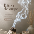 Bâtonnets de sauge allumés pour un rituel de purification