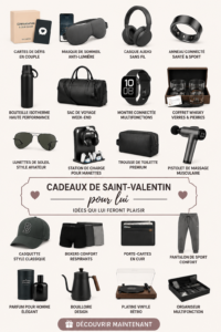 Idées de cadeaux de Saint-Valentin pour hommes : montres, porte-clés, et expériences