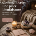 Une pièce chaleureuse et apaisante avec des coussins et des plantes vertes pour favoriser le bien-être.