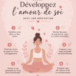 Femme méditant dans un environnement paisible pour renforcer son amour de soi.