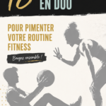 Couple réalisant un entraînement ensemble dans un parc, souriants et actifs.