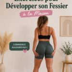 Un féminin utilisant un exercice de squat à domicile pour tonifier le fessier.