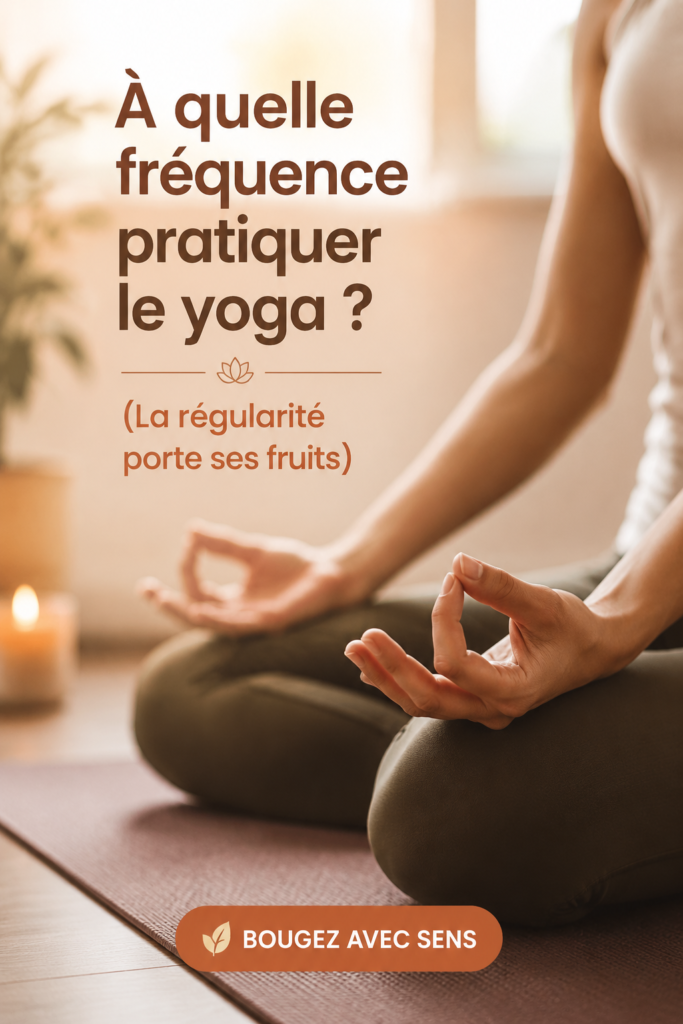 Femme pratiquant le yoga dans un parc ensoleillé, symbolisant une routine de bien-être régulier.