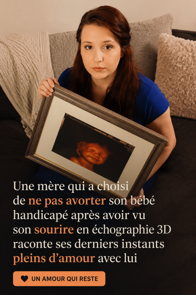 Une mère tient tendrement son bébé dans ses bras, rayonnante de bonheur malgré une situation difficile.