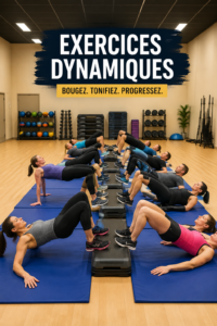 Entraînement collectif dynamique avec des femmes s'entraînant ensemble en extérieur.