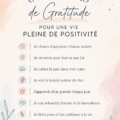 Une femme méditant avec un sourire serein, entourée de nature, pratiquant des mantras de gratitude.