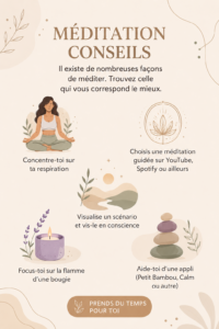 Femme méditant dans un cadre apaisant