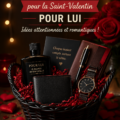 Panier cadeau romantique pour la Saint-Valentin rempli de surprises pour lui