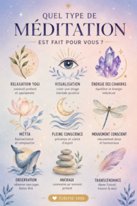 Femme adulte méditant dans un parc paisible, illustrant les bienfaits de la méditation.