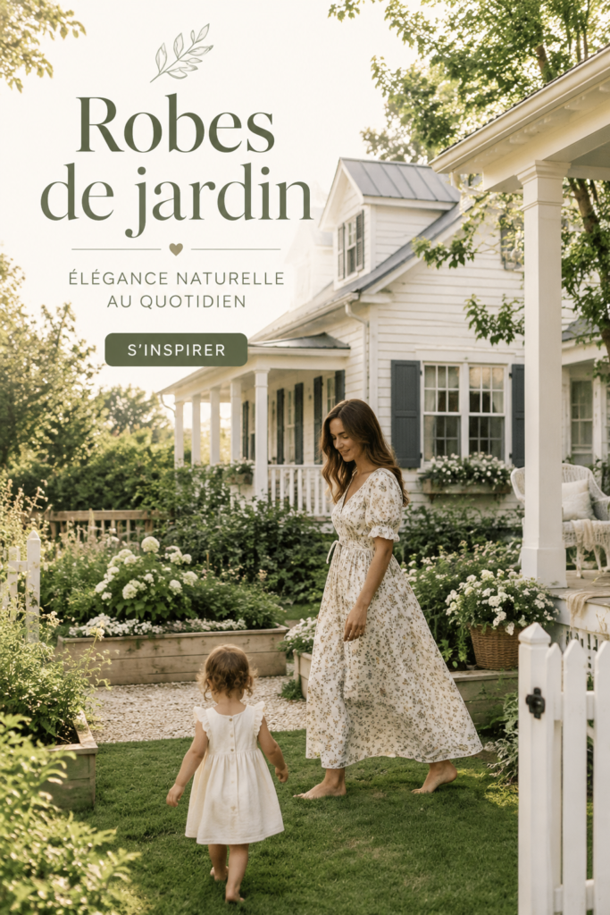 Modèle de robe de jardin chic avec des motifs floraux pour un look estival