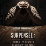 Femme méditant paisiblement dans un parc, cherchant à apaiser ses pensées.