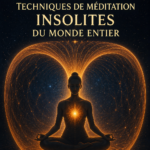 Une femme méditant en pleine nature, dans un cadre serein, représentant des techniques de méditation du monde.