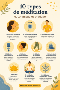 Femmes méditant dans un cadre apaisant, illustration des bienfaits de la méditation.