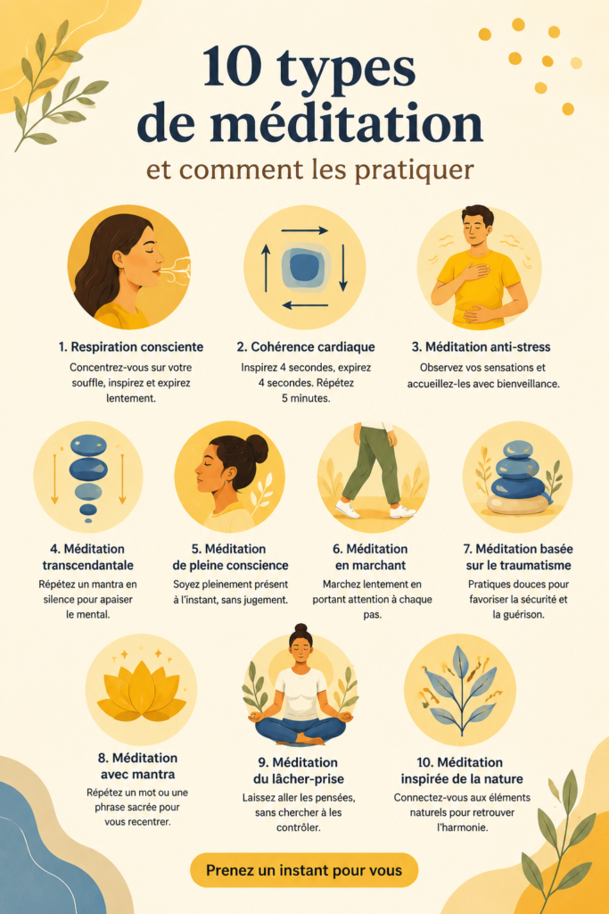 Femmes méditant dans un cadre apaisant, illustration des bienfaits de la méditation.