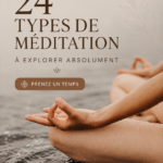 Un collage apaisant montrant différentes pratiques de méditation