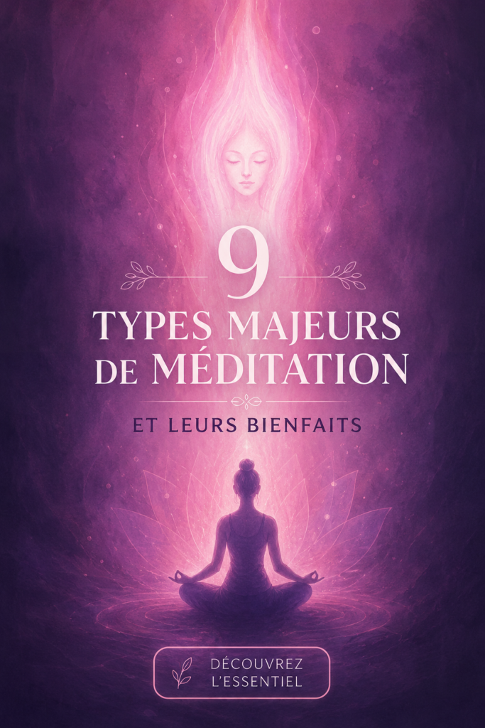 Femme méditant paisiblement dans un cadre naturel.