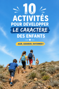 Enfants participant à une activité éducative en extérieur, développant leur caractère ensemble.