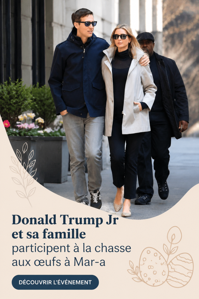 Une famille s'amusant lors d'une chasse aux œufs de Pâques à Mar-A-Lago, avec des sourires et des œufs colorés.