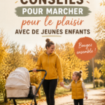 Une mère et ses enfants marchant dans un parc, profitant d'une belle journée en famille.