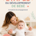Image d'un bébé jouant avec des jouets éducatifs pour stimuler son développement.