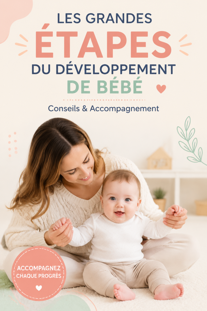 Image d'un bébé jouant avec des jouets éducatifs pour stimuler son développement.