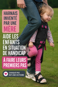 Harnais conçu pour aider les enfants handicapés à marcher, illustrant la liberté de mouvement