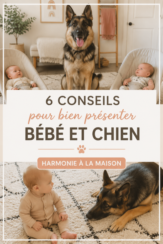 Un bébé assis à côté d'un chien attentif dans un cadre chaleureux