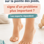 Enfant marchant sur la pointe des pieds dans un parc, illustrant une inquiétude parentale.