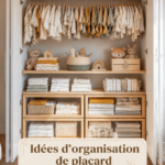 Un placard bien organisé avec des accessoires pratiques.