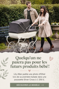 Lily Allen avec sa fille Ethel dans une poussette Silver Cross.