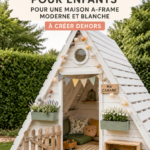 Projets de jardin en palettes pour enfants, incluant un bac à fleurs et un espace de jeu ludique.