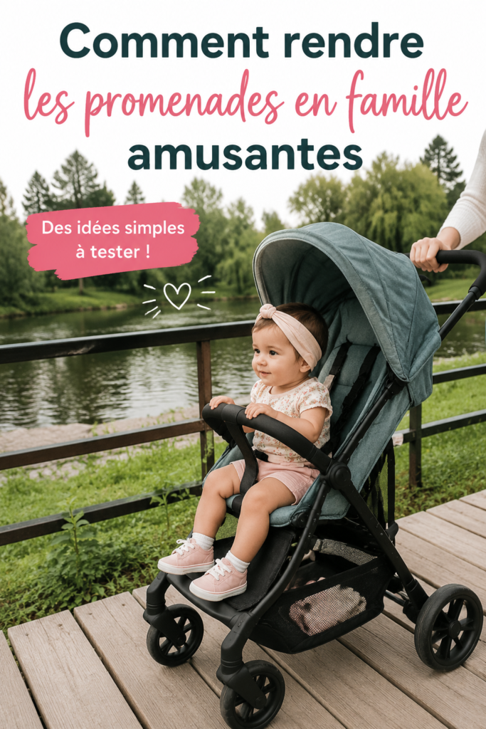 Une famille riant et jouant lors d'une promenade en pleine nature.