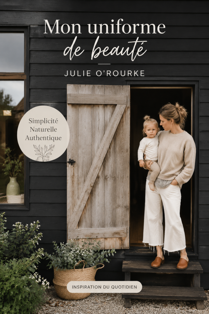 Julie O'Rourke présentant sa routine beauté au naturel
