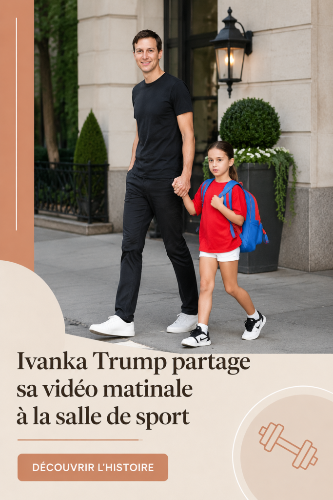 Ivanka Trump en tenue de sport dans une salle de gym, prête à commencer son entraînement.