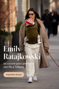 Emily Ratajkowski en promenade avec son fils à Tribeca, New York