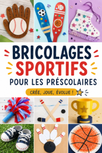Un enfant s'amusant en créant un objet sportif avec des matériaux recyclés.