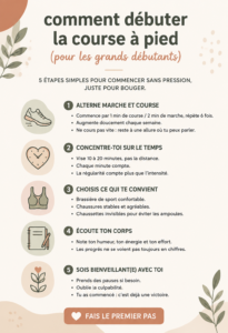 Femme courant dans un parc, sourire aux lèvres, représentant le bien-être et le plaisir de courir.