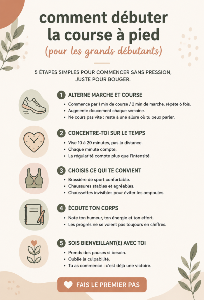 Femme courant dans un parc, sourire aux lèvres, représentant le bien-être et le plaisir de courir.