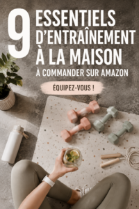 Matériel essentiel pour un entraînement à domicile incluant des poids et un tapis de yoga