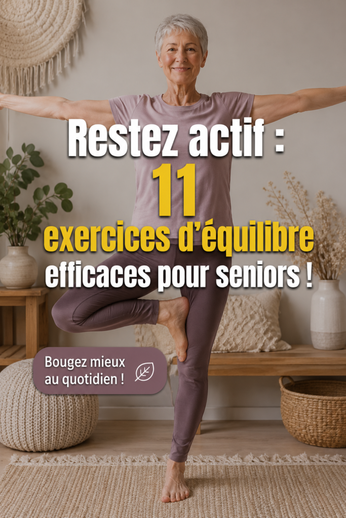 Femme dans la trentaine pratiquant des exercices d'équilibre à la maison