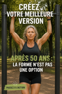 Femme active de 50 ans faisant du fitness à l'extérieur, illustrant l'importance de l'exercice après cet âge.
